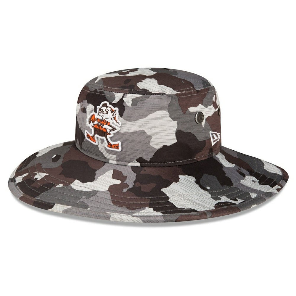 Cleveland Browns New Era 2022 NFL Training Camp Historic Logo Panama Bucket Hat Camo