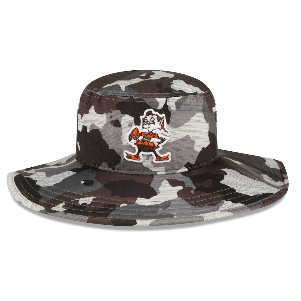 Cleveland Browns New Era 2022 NFL Training Camp Historic Logo Panama Bucket Hat Camo