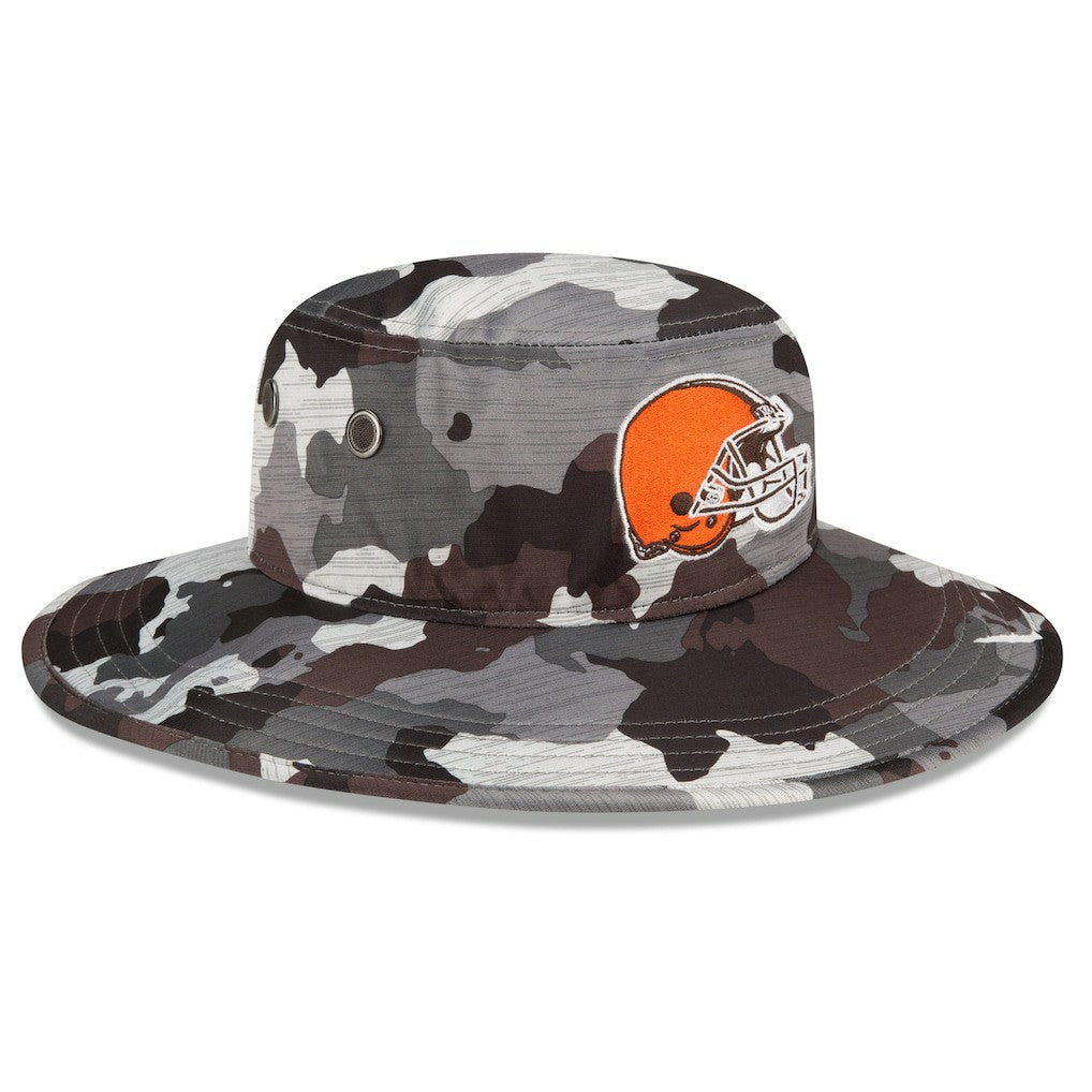Cleveland Browns New Era 2022 NFL Training Camp Panama Bucket Hat Camo