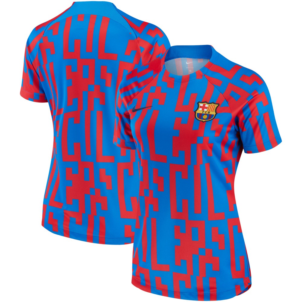 Barcelona Women's 2022/23 Pre-Match Home Performance Top Blue - Nike