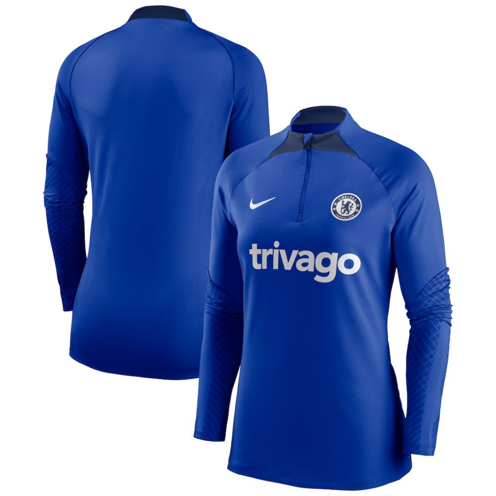Chelsea Women's Strike Drill Raglan Performance Quarter-Zip Top Blue - Nike sale