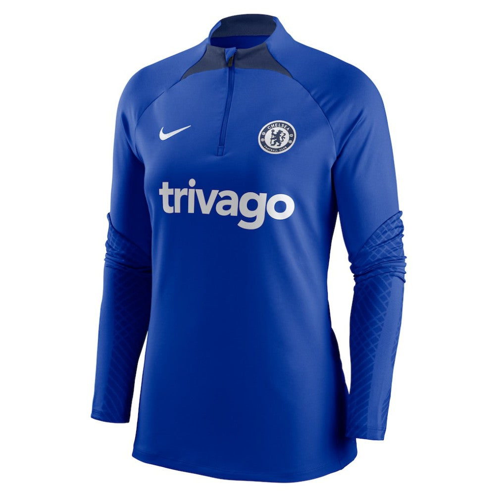 Chelsea Women's Strike Drill Raglan Performance Quarter-Zip Top Blue - Nike sale