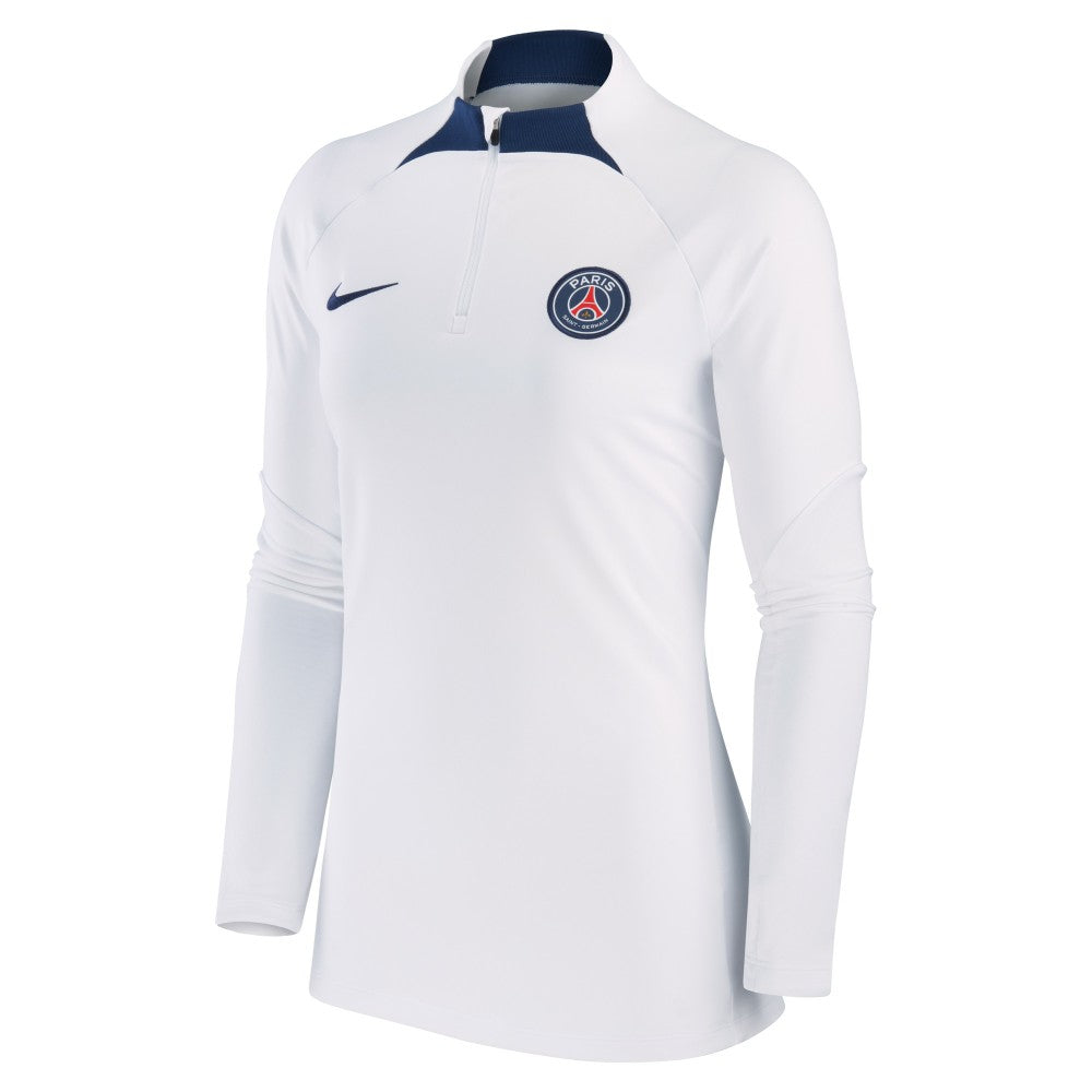 Paris Saint-Germain Women's Strike Drill Raglan Performance Quarter-Zip Top White - Nike outlet