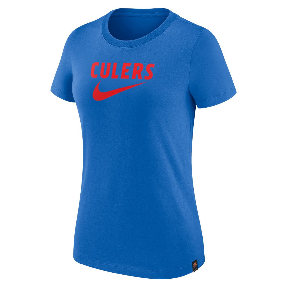 Barcelona Women's Swoosh T-Shirt Blue - Nike