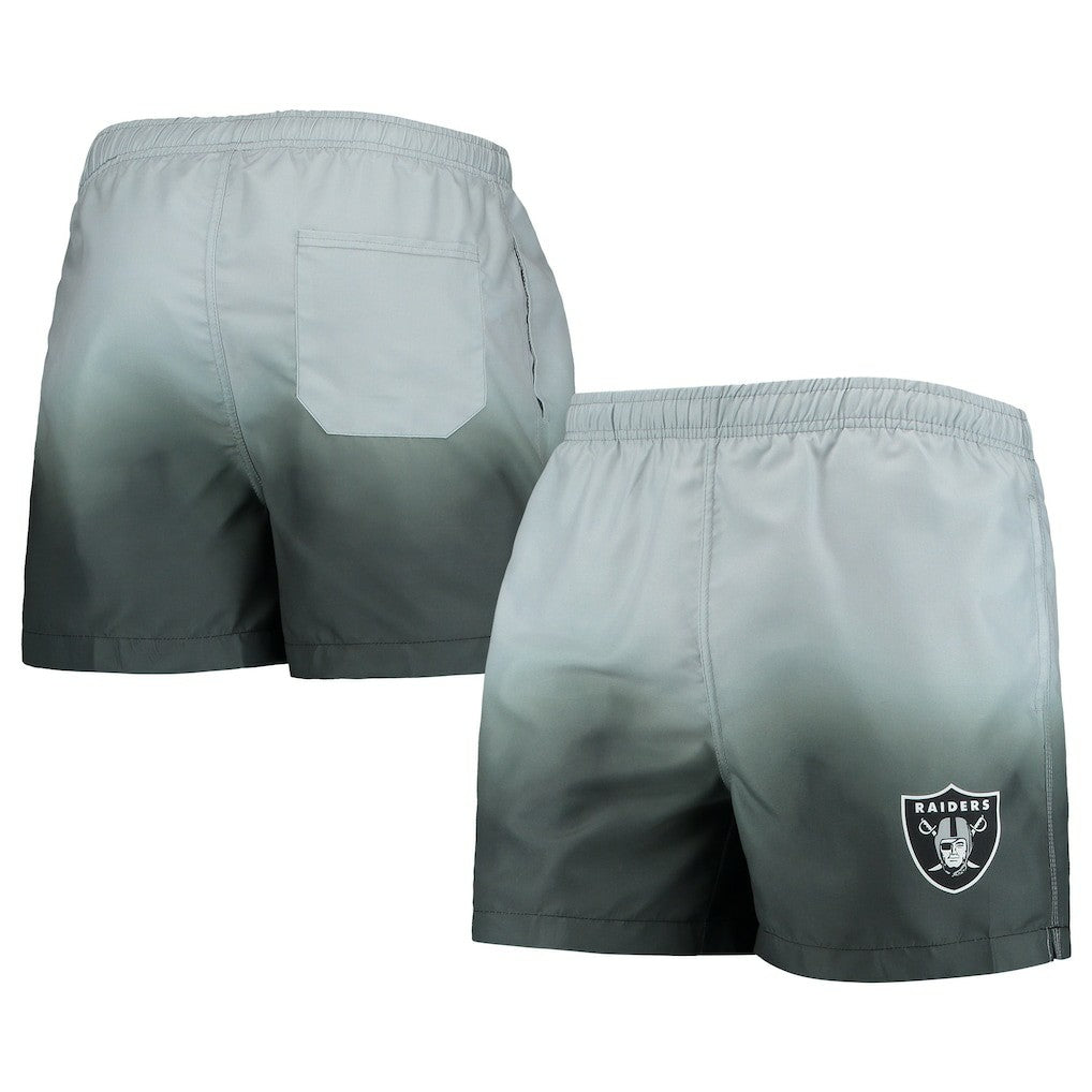 Las Vegas Raiders FOCO Dip-Dye Swim Shorts Black/