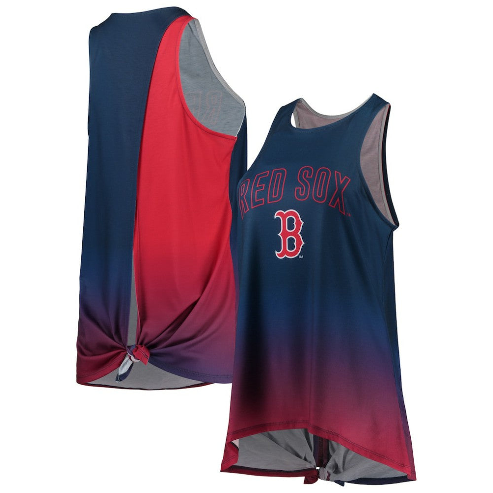 Boston Red Sox FOCO Women's Gradient Tie-Back Racerback Tank Top - Navy - MLB Sale