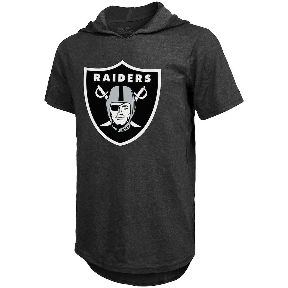 Darren Waller Las Vegas Raiders Majestic Threads Player Name & Number Tri-Blend Hoodie T-Shirt Black
