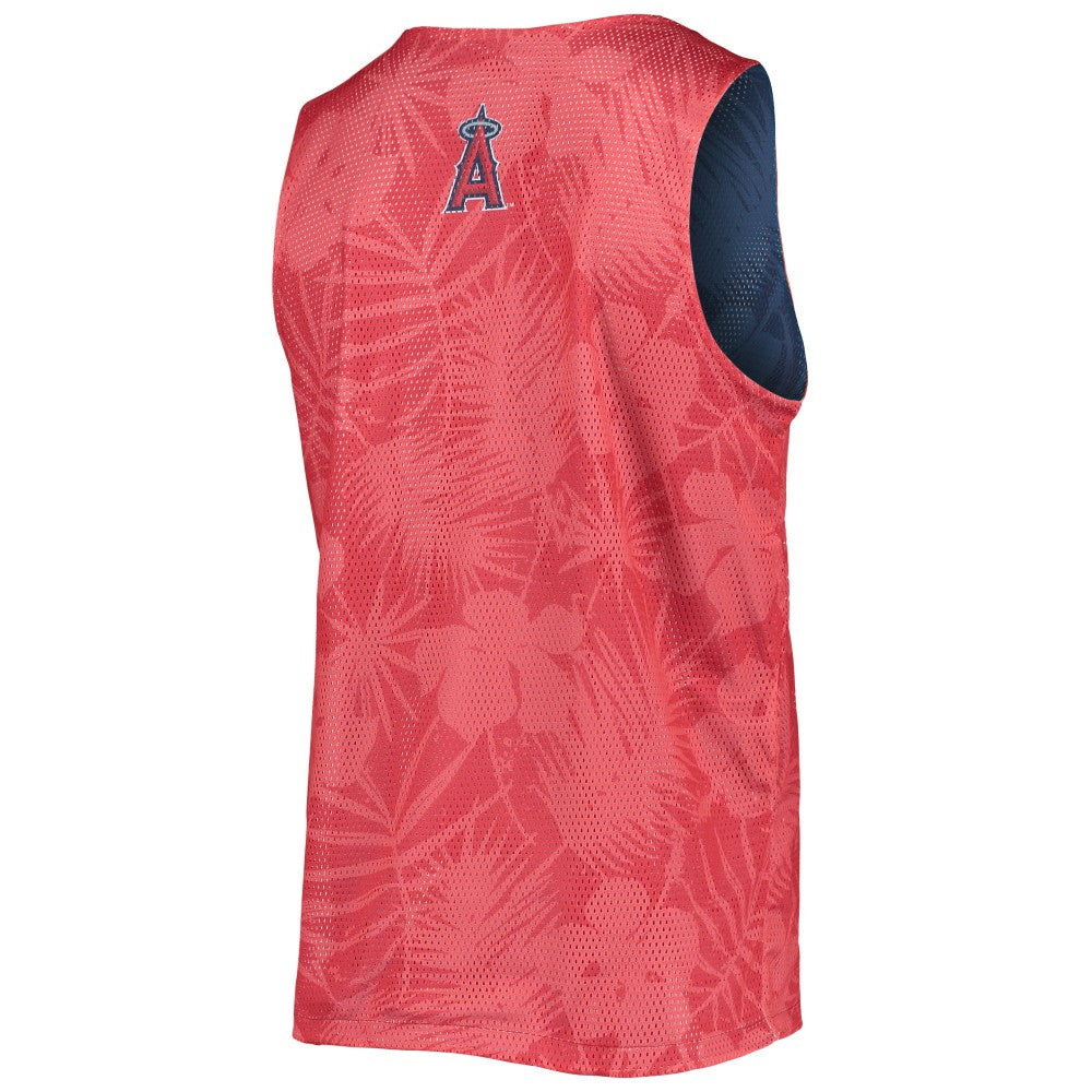 Los Angeles Angels FOCO Floral Reversible Mesh Tank Top - Red/Navy - MLB on Sale