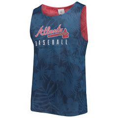 Atlanta Braves FOCO Floral Reversible Mesh Tank Top - Navy - MLB Discount