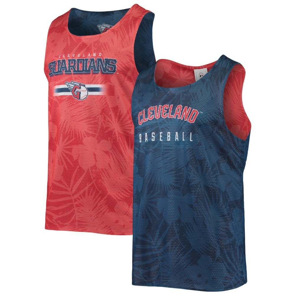 Cleveland Guardians FOCO Floral Reversible Mesh Tank Top - Navy - MLB Online