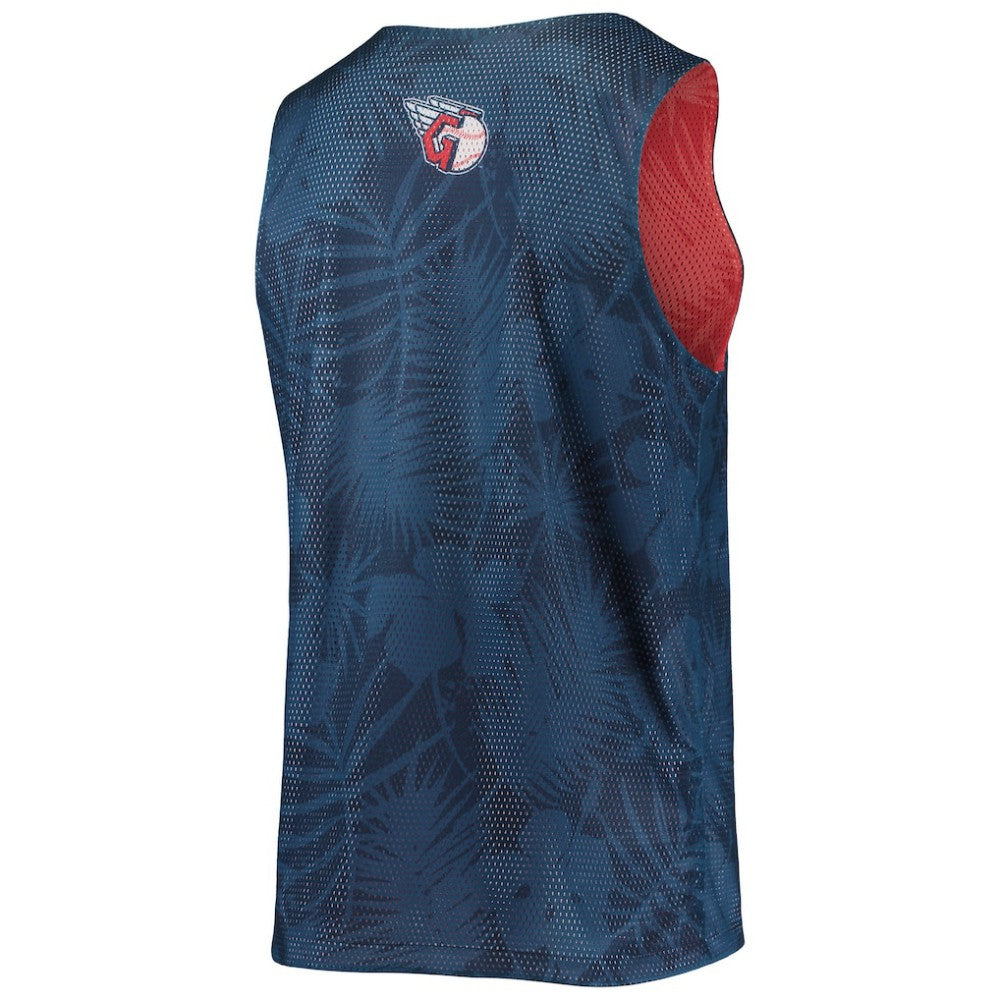 Cleveland Guardians FOCO Floral Reversible Mesh Tank Top - Navy - MLB Online