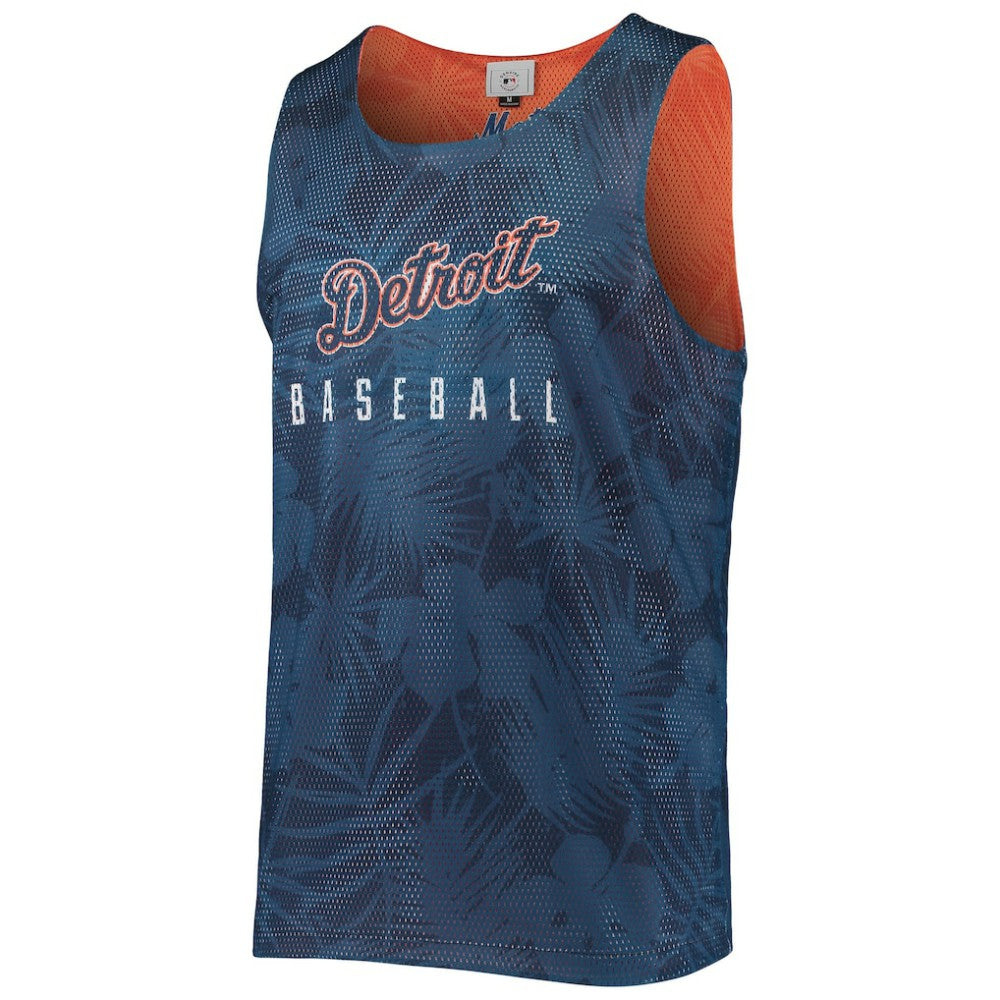 Detroit Tigers FOCO Floral Reversible Mesh Tank Top - Navy - MLB Lifestyle