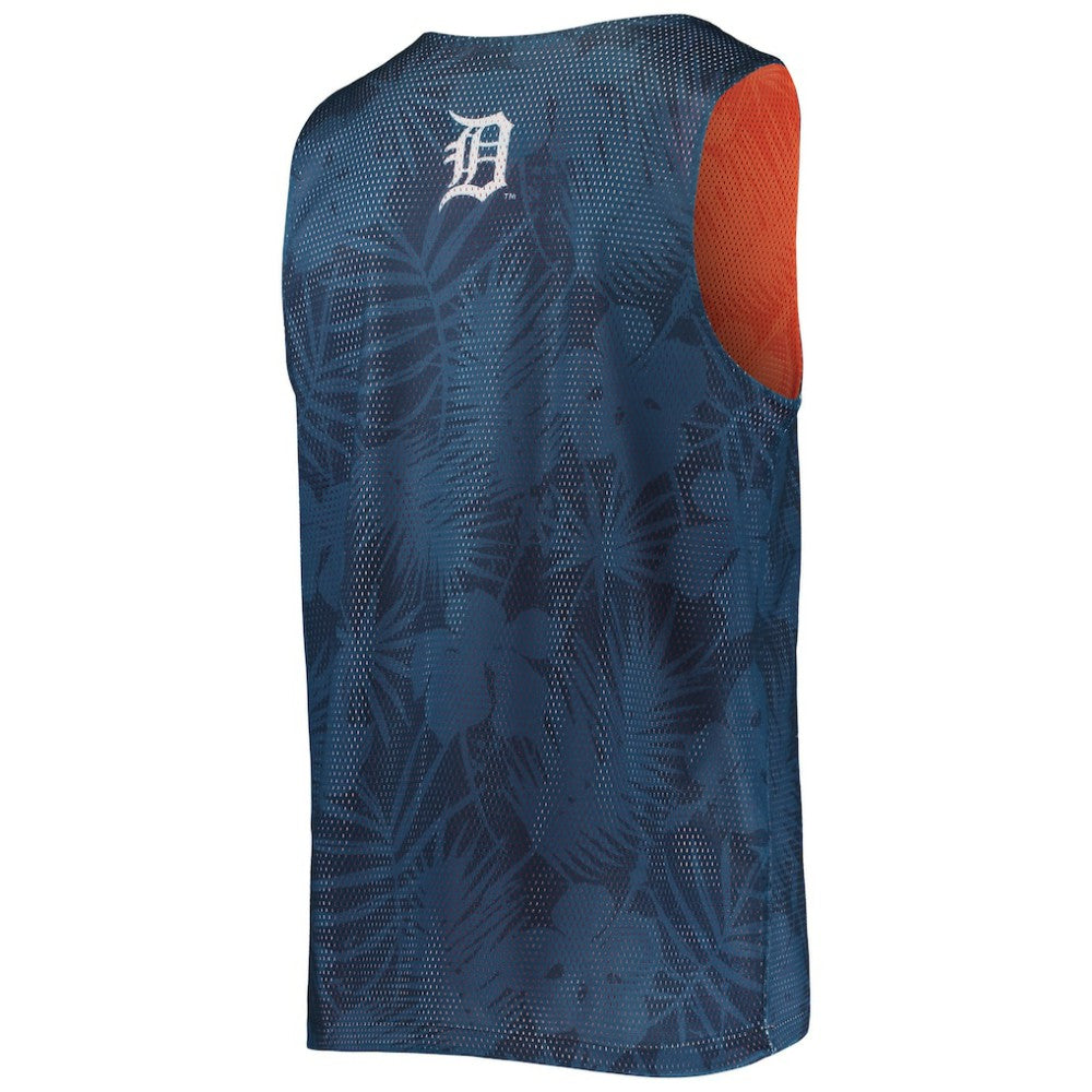 Detroit Tigers FOCO Floral Reversible Mesh Tank Top - Navy - MLB Lifestyle