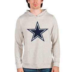 Dallas Cowboys Antigua Absolute Logo Pullover Hoodie Oatmeal