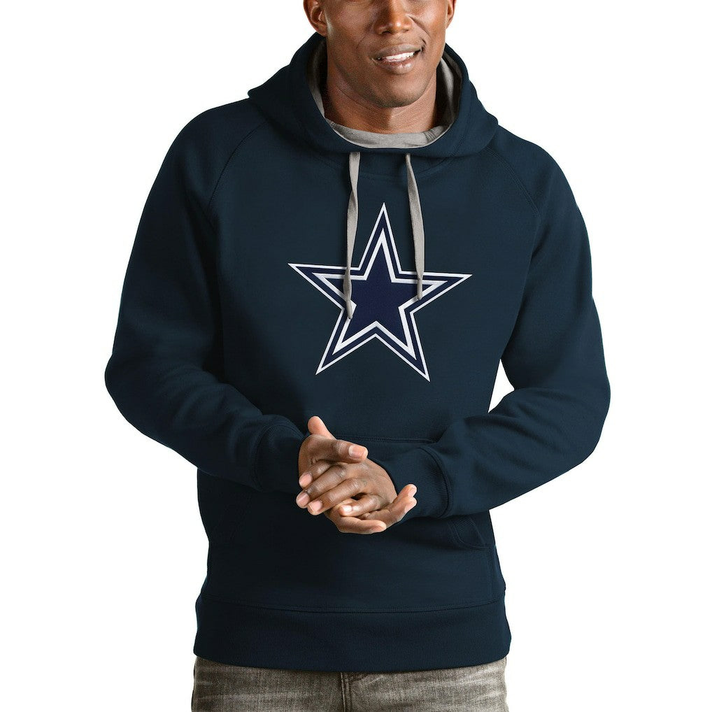 Dallas Cowboys Antigua Victory Pullover Hoodie Navy