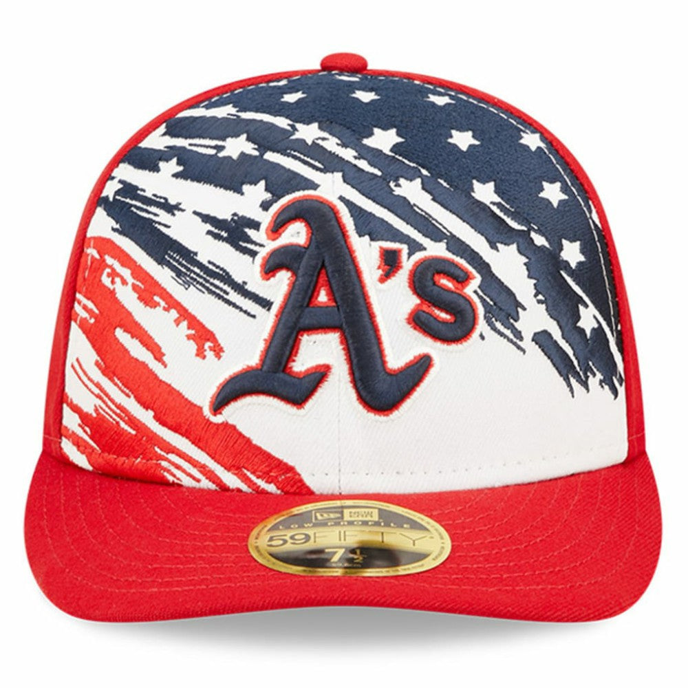 Athletics New Era 2022 4th of July Low Profile 59FIFTY Fitted Hat - Red - New Era on Sale
