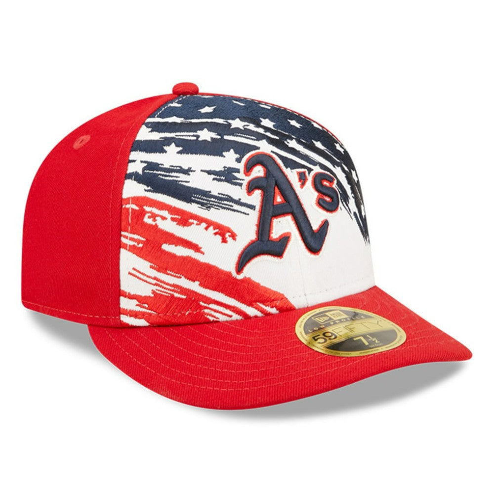 Athletics New Era 2022 4th of July Low Profile 59FIFTY Fitted Hat - Red - New Era on Sale