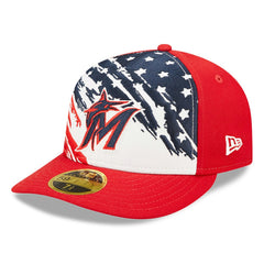 Miami Marlins New Era 2022 4th of July Low Profile 59FIFTY Fitted Hat - Red - New Era Sale