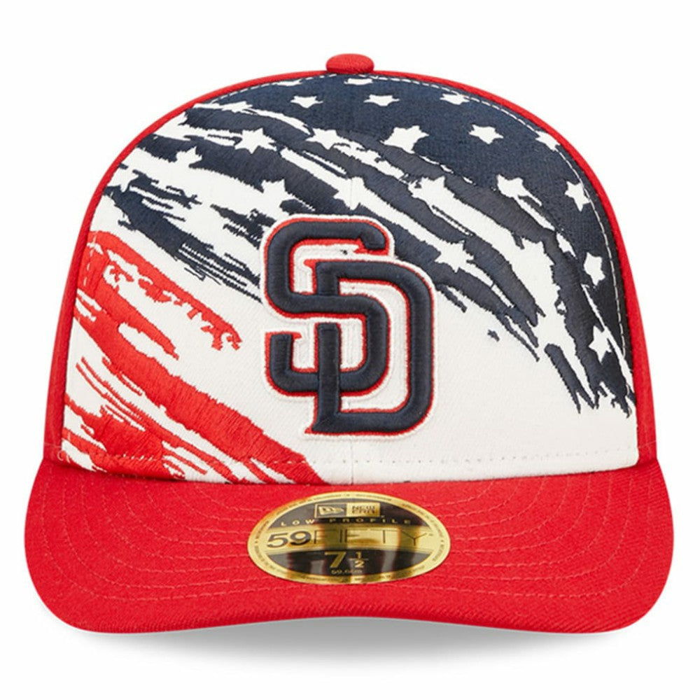 San Diego Padres New Era 2022 4th of July Low Profile 59FIFTY Fitted Hat - Red - New Era Lifestyle