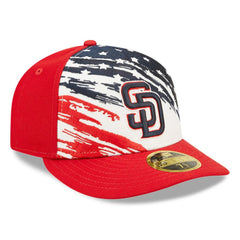 San Diego Padres New Era 2022 4th of July Low Profile 59FIFTY Fitted Hat - Red - New Era Lifestyle