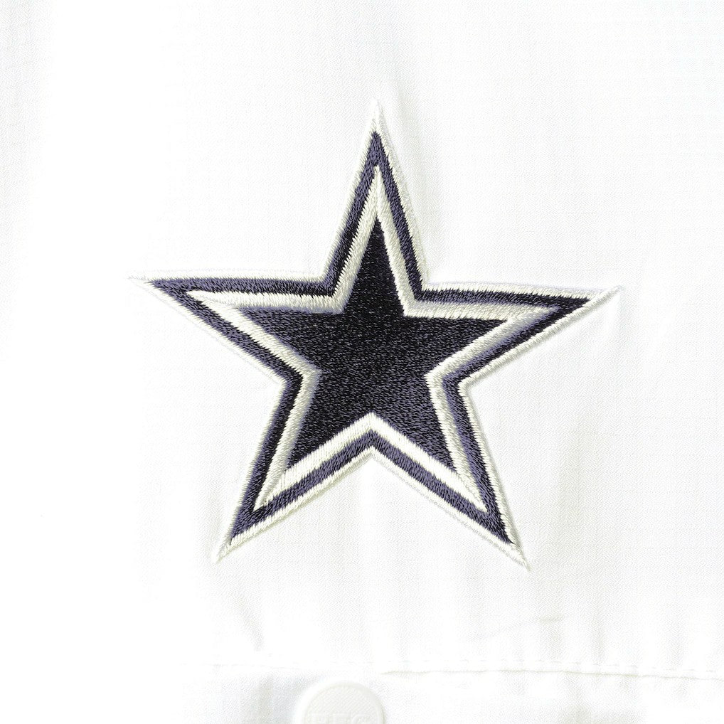 Columbia Dallas Cowboys Tamiami Omni-Shade Button-Down Short Sleeve Shirt White