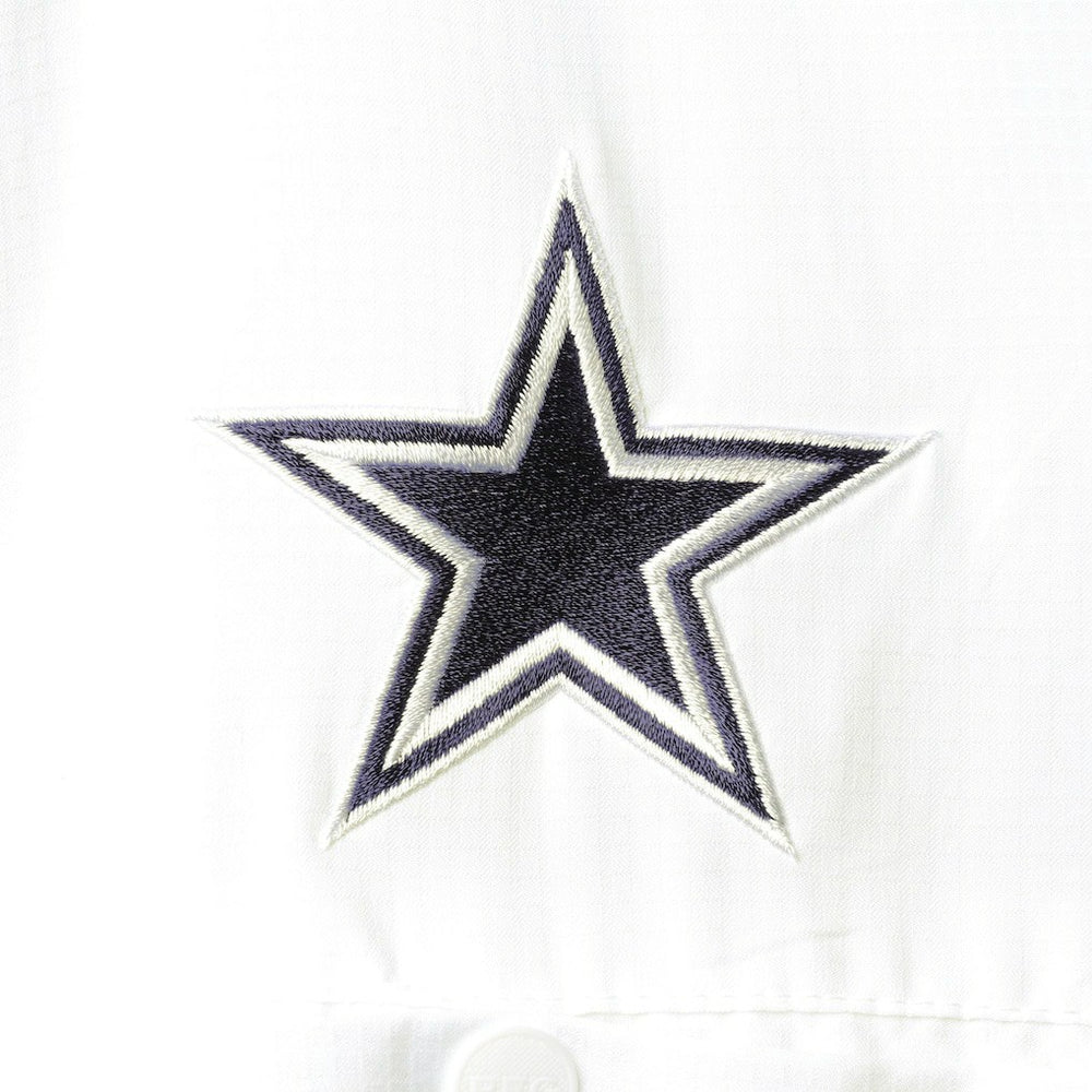 Columbia Dallas Cowboys Tamiami Omni-Shade Button-Down Short Sleeve Shirt White