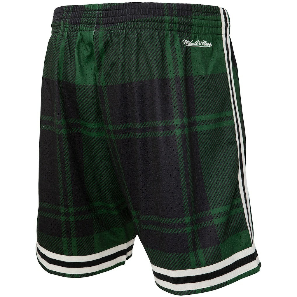 Boston Celtics x Uninterrupted Hardwood Classics Swingman Shorts Kelly Green/Black | Mitchell & Ness for sale