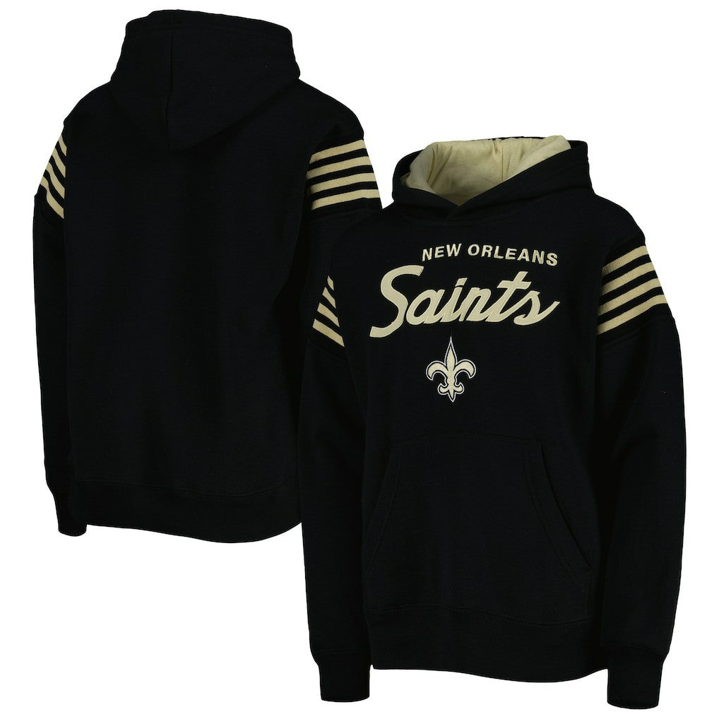 New Orleans Saints Youth The Champ Is Here Pullover Hoodie Black