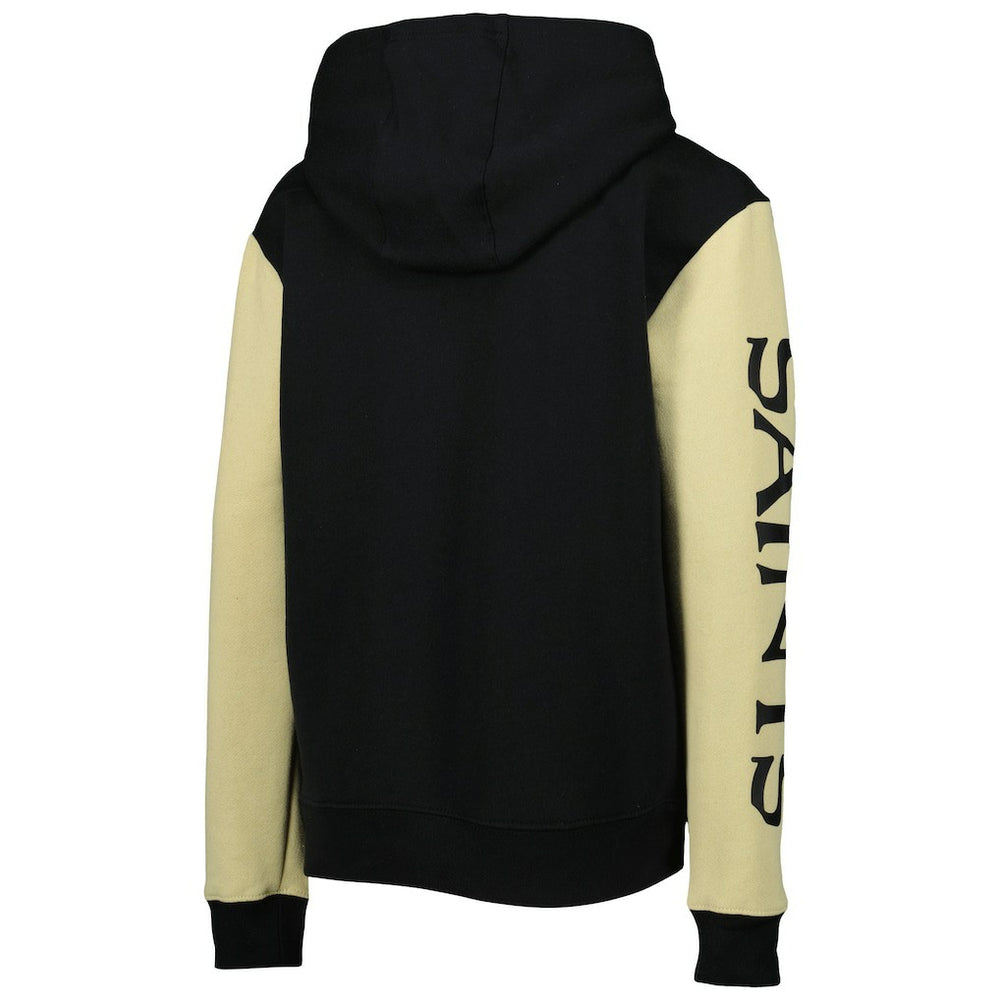New Orleans Saints Youth Poster Board Full-Zip Hoodie Black/Gold