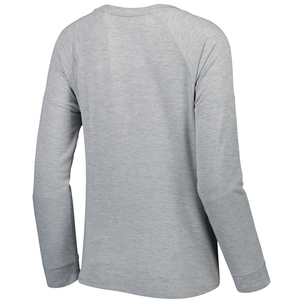 Washington Commanders Juniors All Striped Up Raglan Long Sleeve T-Shirt Heathered Gray