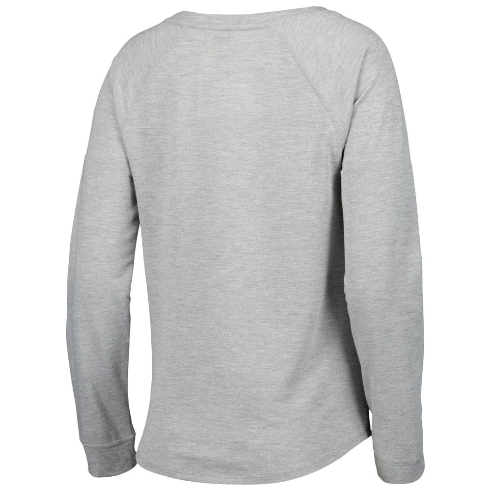 Seattle Seahawks Juniors All Striped Up Raglan Long Sleeve T-Shirt Heathered Gray