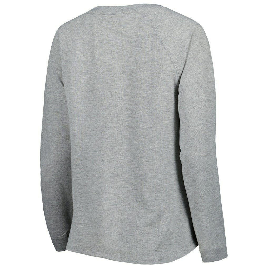 Pittsburgh Steelers Juniors All Striped Up Raglan Long Sleeve T-Shirt Heathered Gray