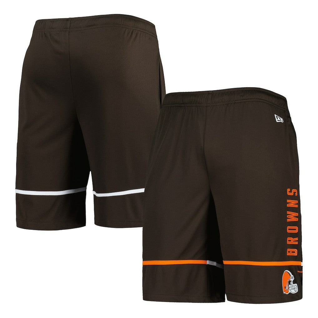 Cleveland Browns New Era Combine Authentic Rusher Training Shorts Brown