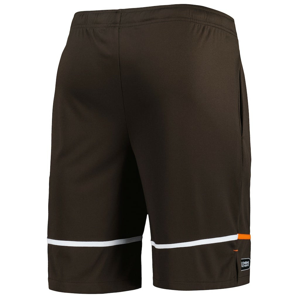Cleveland Browns New Era Combine Authentic Rusher Training Shorts Brown