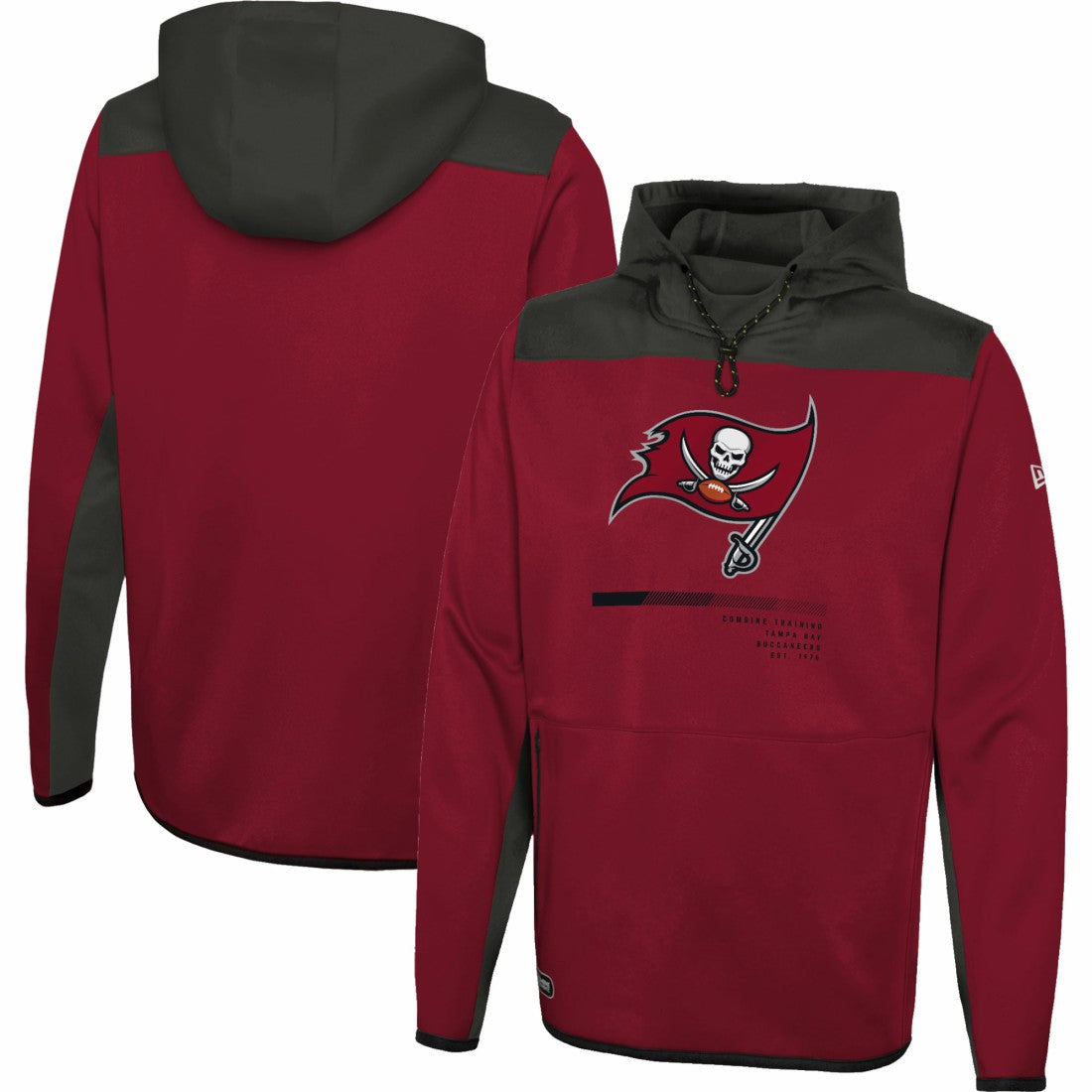 Tampa Bay Buccaneers New Era Combine Authentic Hard Hitter Pullover Hoodie Red