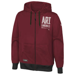 Arizona Cardinals New Era Combine Authentic Drop Back Full-Zip Hoodie Cardinal