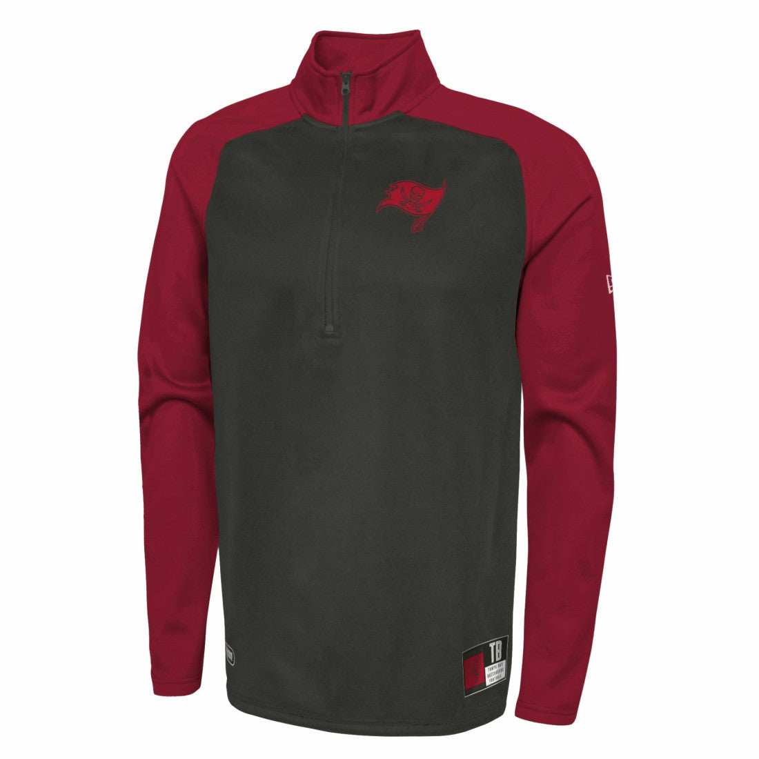 Tampa Bay Buccaneers New Era Combine Authentic O-Line Raglan Half-Zip Jacket Black