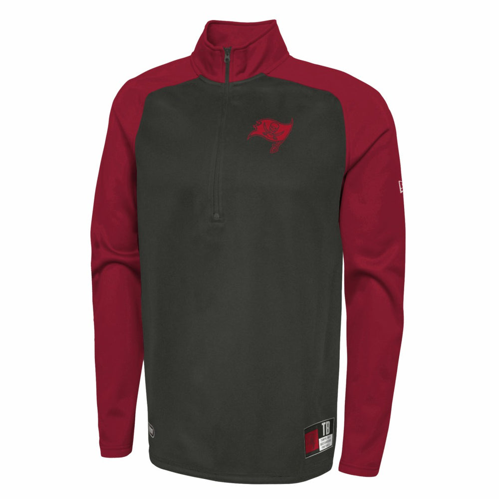 Tampa Bay Buccaneers New Era Combine Authentic O-Line Raglan Half-Zip Jacket Black