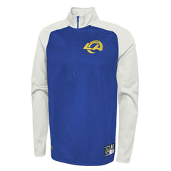 Los Angeles Rams New Era Combine Authentic O-Line Raglan Half-Zip Jacket Royal