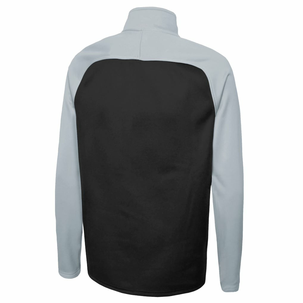 Las Vegas Raiders New Era Combine Authentic O-Line Raglan Half-Zip Jacket Black