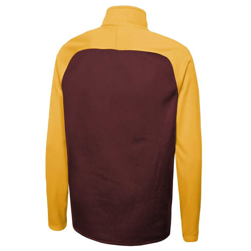 Washington Commanders New Era Combine Authentic O-Line Raglan Half-Zip Jacket Burgundy