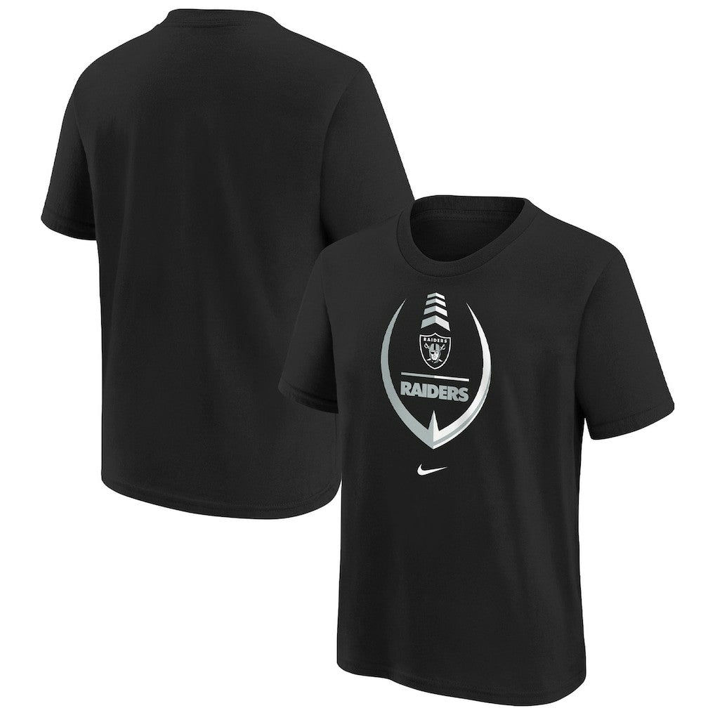 Nike Las Vegas Raiders Girls Preschool Icon T-Shirt Black