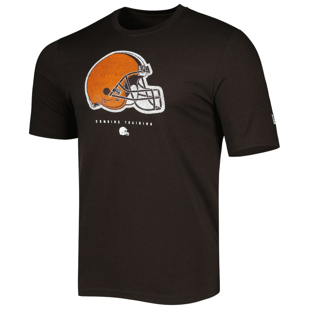 Cleveland Browns New Era Combine Authentic Ball Logo T-Shirt Brown