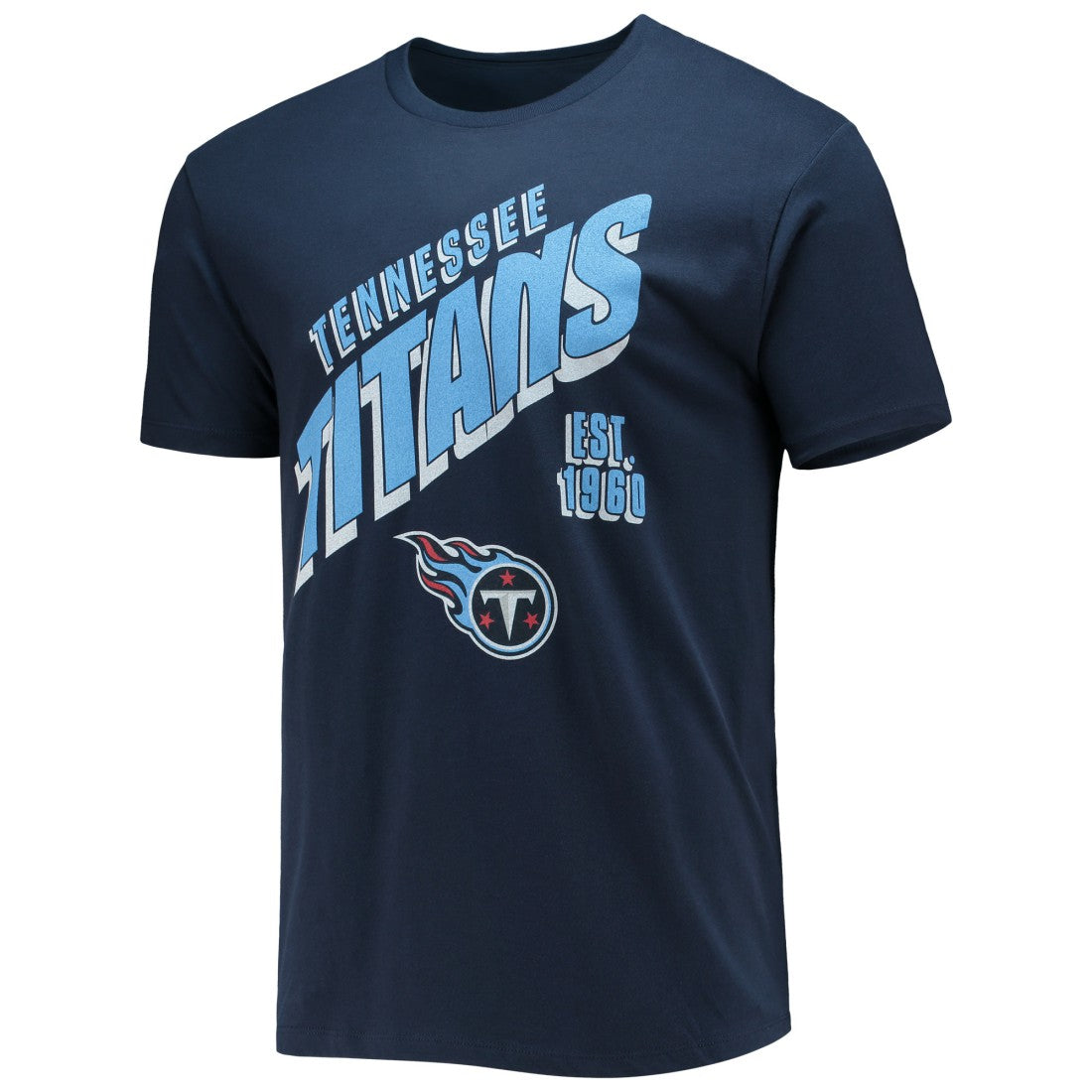 Tennessee Titans Junk Food Slant T-Shirt Navy
