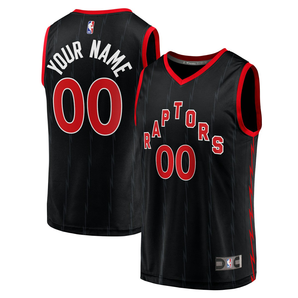 Toronto Raptors Fast Break Replica Custom Jersey Black Statement Edition | Fanatics Near Me