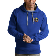 Denver Nuggets Antigua Victory Pullover Hoodie Royal