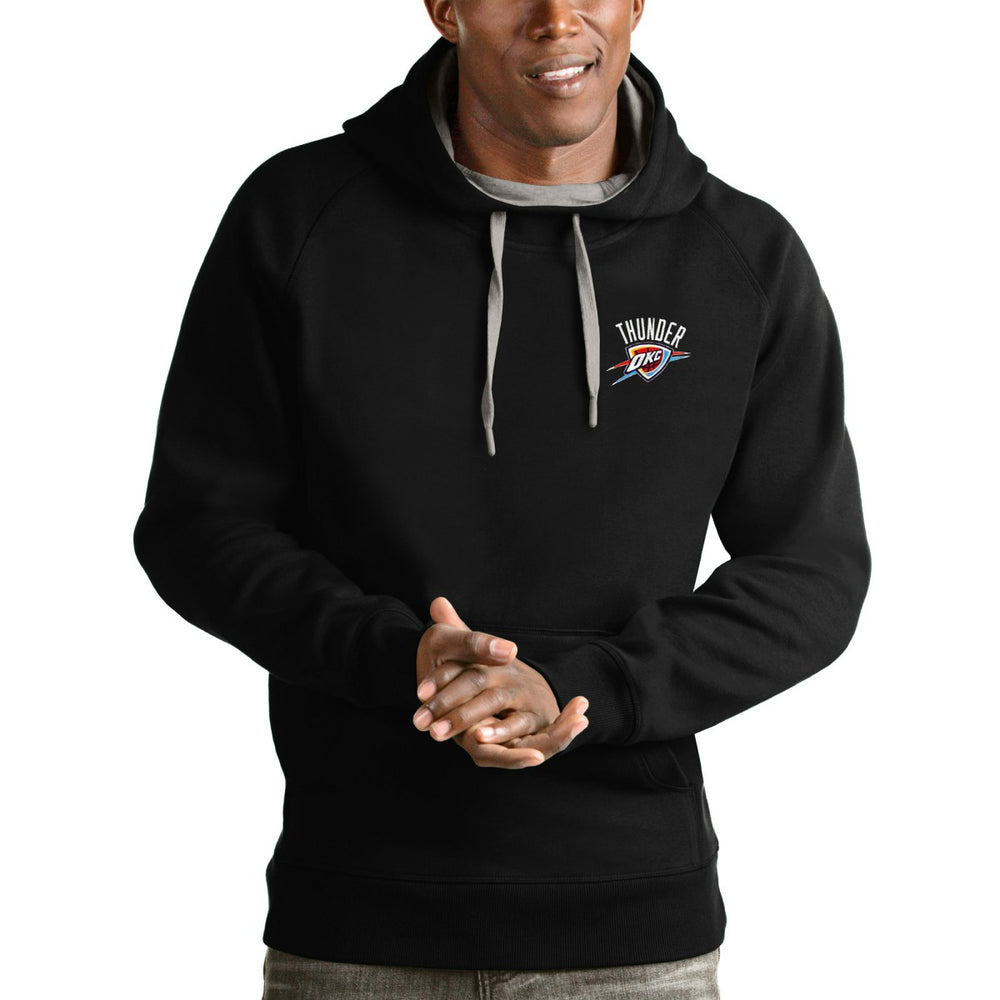Oklahoma City Thunder Antigua Victory Pullover Hoodie Black
