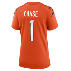 Nike Ja'Marr Chase Cincinnati Bengals Women's Alternate Game Jersey Orange