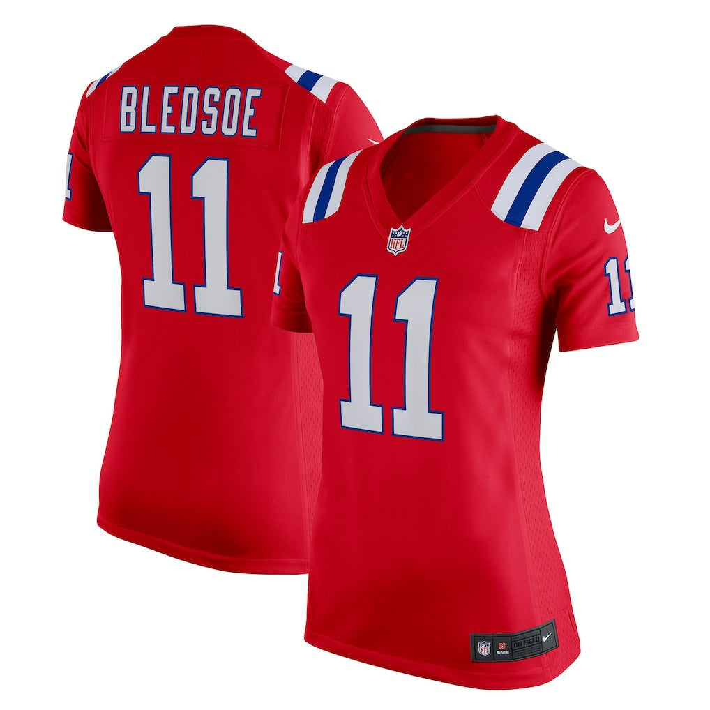 Nike Drew Bledsoe New England Patriots Women's Retired Game Jersey Red