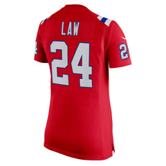 Nike Ty Law New England Patriots Women's Retired Game Jersey Red